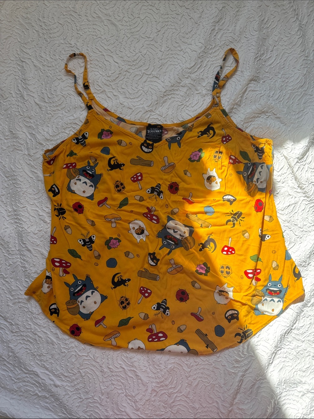 Yellow My Neighbor Totoro Spaghetti Strap Tank Top - Studio Ghibli